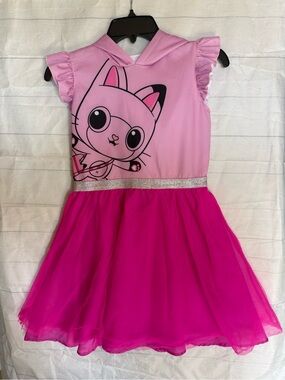 Dreamworks Gabby's Dollhouse Pandy Paws Girls Mesh Cosplay Tulle Dress